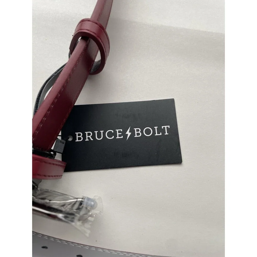 Bruce Bolt Baseball Belt Adjustable 29-42 Waist Maroon Uniform Softball Adult